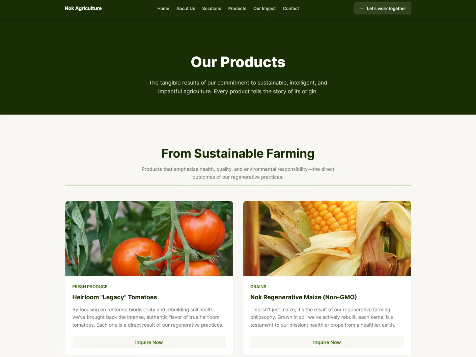 Nok Agriculture products