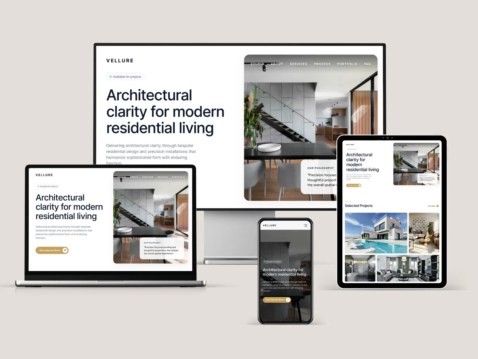 VELLURE Architecture website