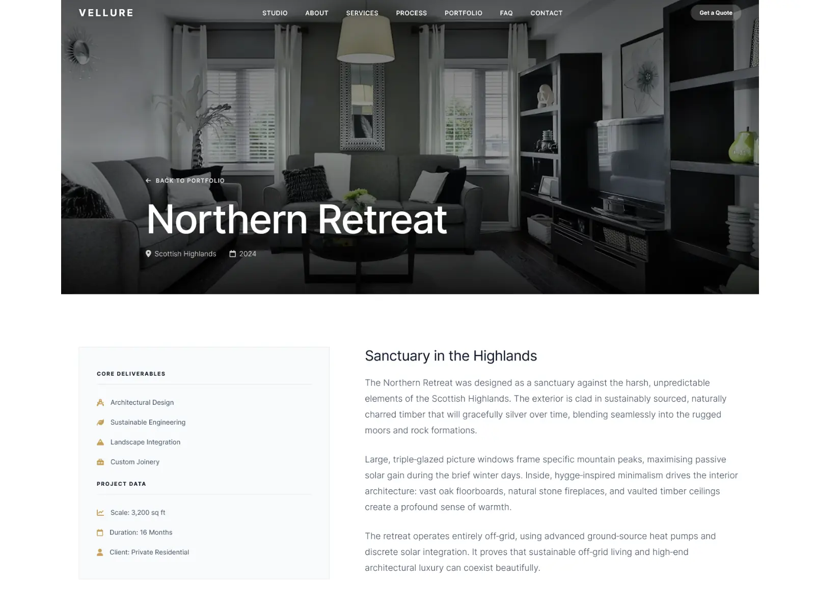 VELLURE Northern Retreat Hero